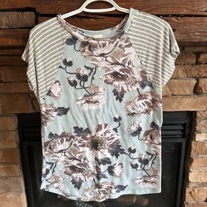Floral Striped Women's Top